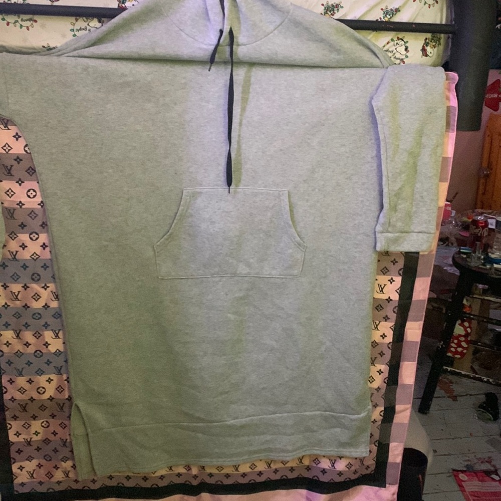 big grey hoodie